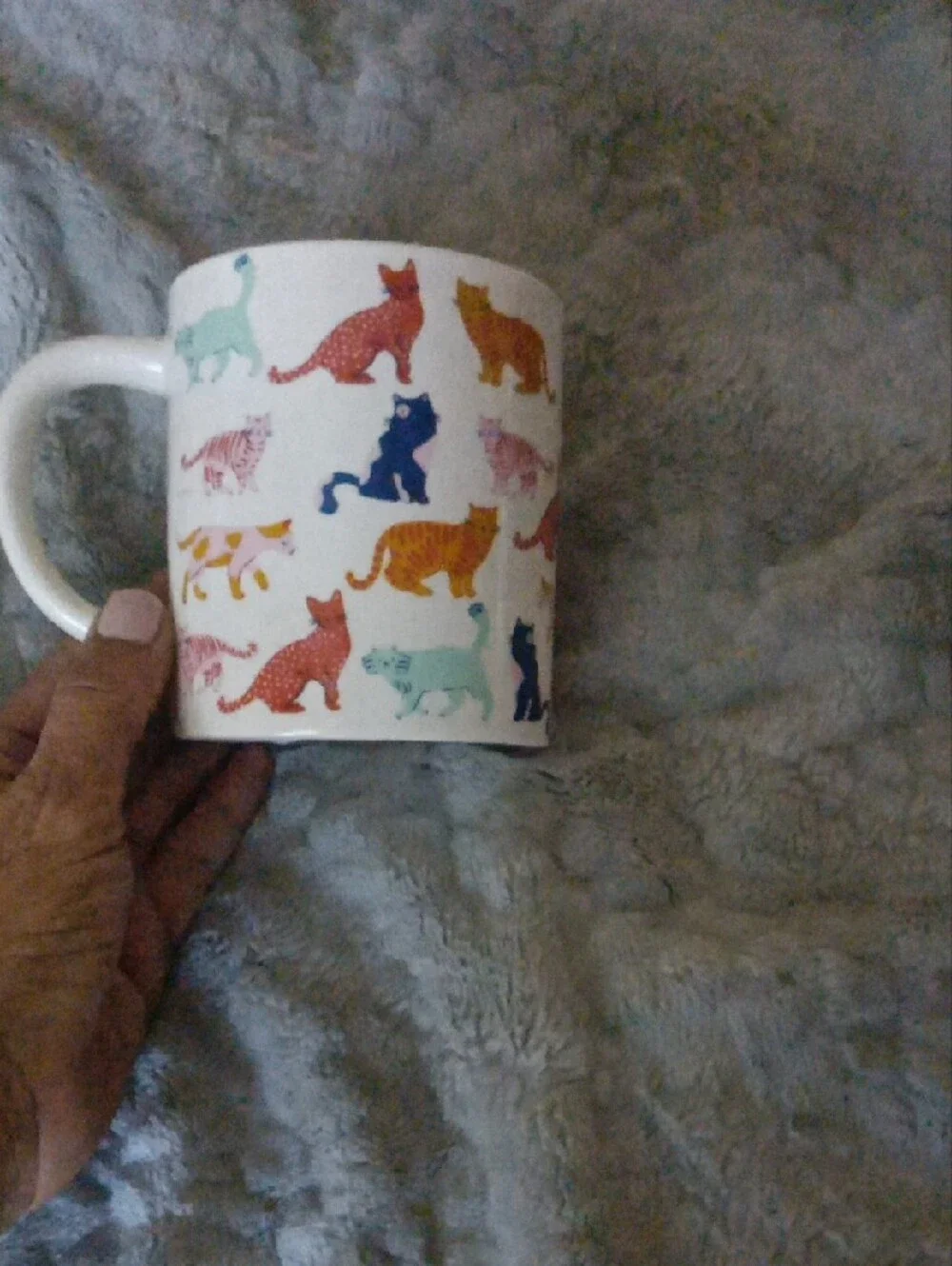 Colorful Cat Pattern Ceramic Mug